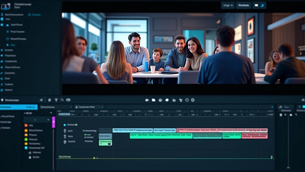 Animation timeline showing organized layers with clear naming conventions and grouped effects, color-coded for easy navigation