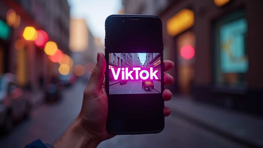 Split screen showing first frame of TikTok video with bold motion graphic element, text overlay with fast-moving animation blur effect visible
